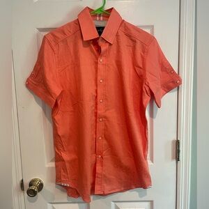 Robert Graham Shirt Medium Men Orange